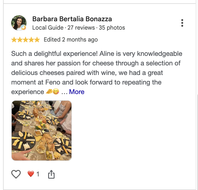 Avaliação 5 estrelas de Barbara Bertalia Bonazza no Google